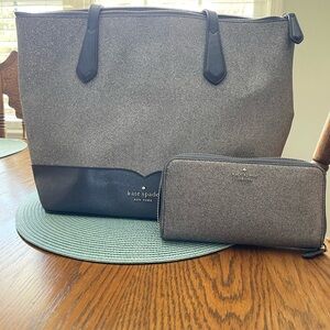Kate spade navy purse and wallet